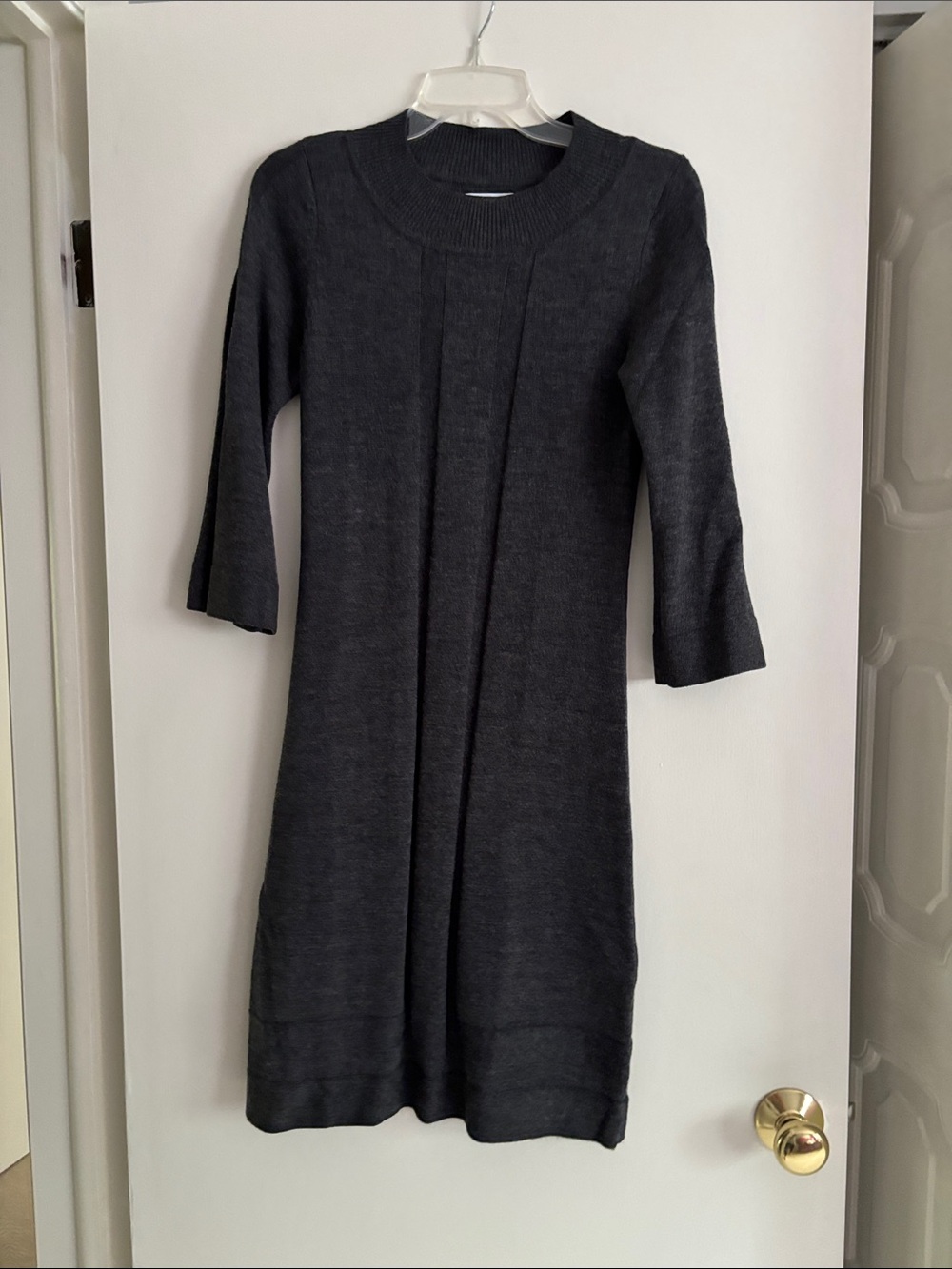 Calvin Klein Charcoal Knit Midi Dress